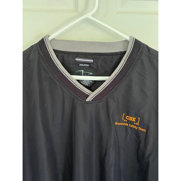 Page & Tuttle Black V-Neck CSX Railroad Golf Pullover Windbreaker 3XL - Picture 2 of 9